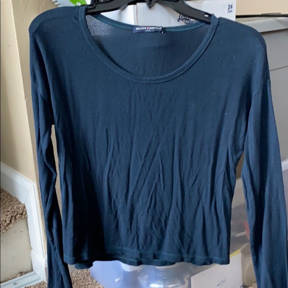 Brandy Melville LS Scoop Neck T-Shirt